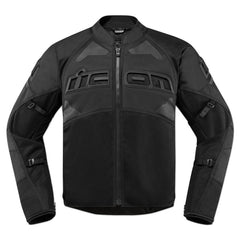 Icon Contra2 Jacket – Stealth | Men's Textile Motorcycle Jacket with CE D3O Armor