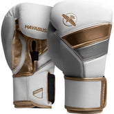 Hayabusa T3 Boxing Gloves – White/Gold | Premium Training Gloves