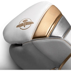 Hayabusa T3 Boxing Gloves – White/Gold | Premium Training Gloves