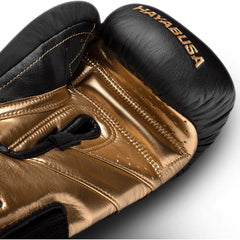 Hayabusa T3 LX Boxing Gloves – Black/Gold | Full-Grain Italian Leather Training Gloves