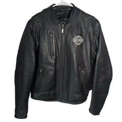 Harley-Davidson Racing Cowhide Leather Jacket – Men's Pre-Owned Motorcycle Jacket