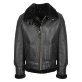 Men's Black B3 Leather Bomber Jacket – Pilot Aviator Style