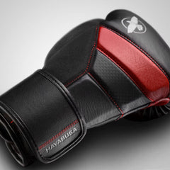 Hayabusa T3 Boxing Gloves – Black/Red | High-Performance Training Gloves