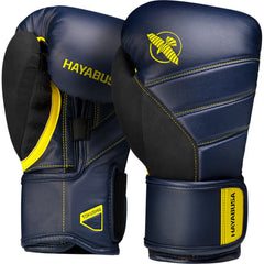 Hayabusa T3 Boxing Gloves – Navy/Yellow | Premium Combat Training Gloves
