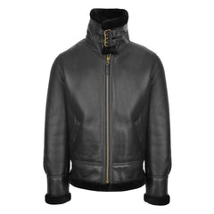Men's Black B3 Leather Bomber Jacket – Pilot Aviator Style