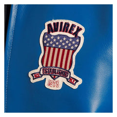 Avirex Dark Blue Leather Bomber Pilot Jacket – Top Quality