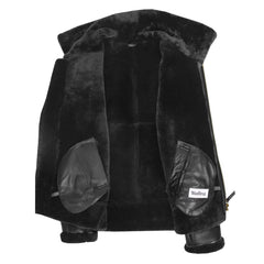 Men's Black B3 Leather Bomber Jacket – Pilot Aviator Style
