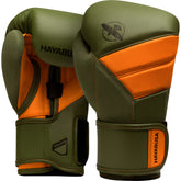 Hayabusa T3 Boxing Gloves – Green/Orange | Tactical Premium Training Gloves