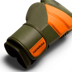 Hayabusa T3 Boxing Gloves – Green/Orange | Tactical Premium Training Gloves