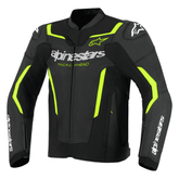 Alpinestars GP Force V2 Air Leather Motorcycle Jacket | Black/Yellow Fluo