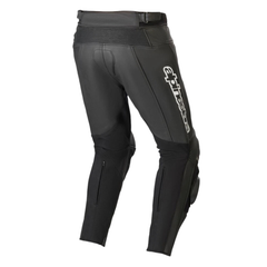 Alpinestars Missile V2 Airflow Leather Motorcycle Pants – Black | Perforated Thigh Panels | CE-Certified Knee Armor | Accordion Flex Zones | Sport Fit Racing Pants for Men
