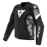 Dainese Avro 5 Men’s Black White Leather Motorcycle Jacket