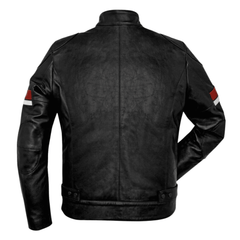 Men’s Ducati Urban Stripes Black Sheepskin Leather Motorcycle Jacket