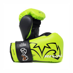 Rival RS11V Evolution Sparring Gloves – Lime Green/Black | WristLock 2 Wrist Support | 16 oz Premium Leather Boxing Sparring Gloves for Heavy Training & Maximum Protection