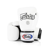 Fairtex BGV1 Muay Thai Boxing Gloves – Solid White | Genuine Leather | Handmade in Thailand