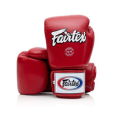 Fairtex BGV1 Muay Thai Boxing Gloves – Solid Red | Genuine Leather | Handmade in Thailand