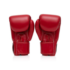 Fairtex BGV1 Muay Thai Boxing Gloves – Solid Red | Genuine Leather | Three-Layer Foam System | Handmade in Thailand | All-Purpose Training Gloves for Muay Thai, Boxing & Kickboxing