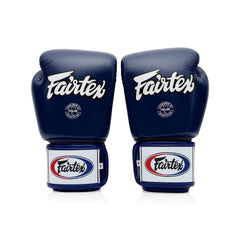 Fairtex BGV1 Muay Thai Boxing Gloves – Solid Blue | Genuine Leather | Three-Layer Foam System | Handmade in Thailand | All-Purpose Training Gloves for Muay Thai, Boxing & Kickboxing