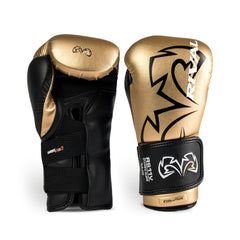Rival RS11V Evolution Sparring Gloves – Gold/Black | WristLock 2 Support System | Premium Leather Boxing Sparring Gloves for Training & Competition Preparation