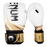 Venum Challenger 3.0 Boxing Gloves – White/Gold | Triple-Layer Foam Protection