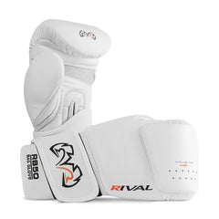 Rival RB50 Intelli-Shock Compact Bag Gloves – White | D3O® Smart Foam Protection | Ergonomic Fit | Premium Leather Boxing Bag Gloves for Heavy Bag Training