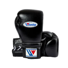 Winning MS-500 Professional Boxing Gloves – Black | Handcrafted Japanese Lace-Up Training & Sparring Gloves Since 1937