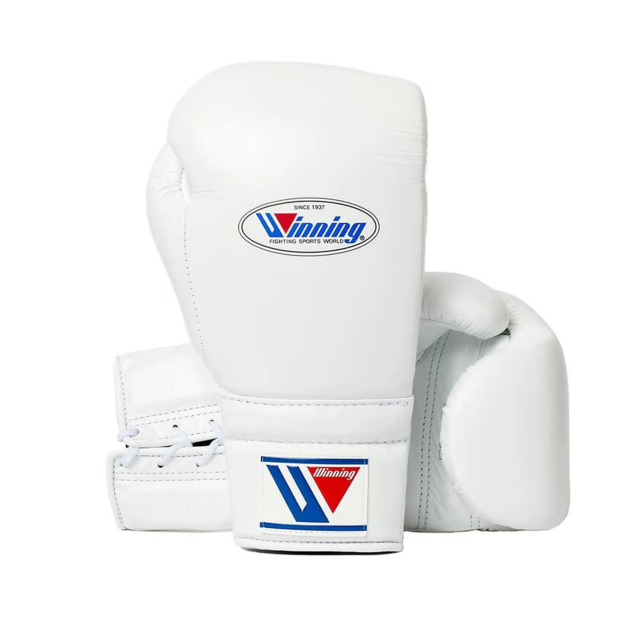 Winning MS-500 Professional Boxing Gloves – White | Handcrafted Japanese Lace-Up Training & Sparring Gloves Since 1937