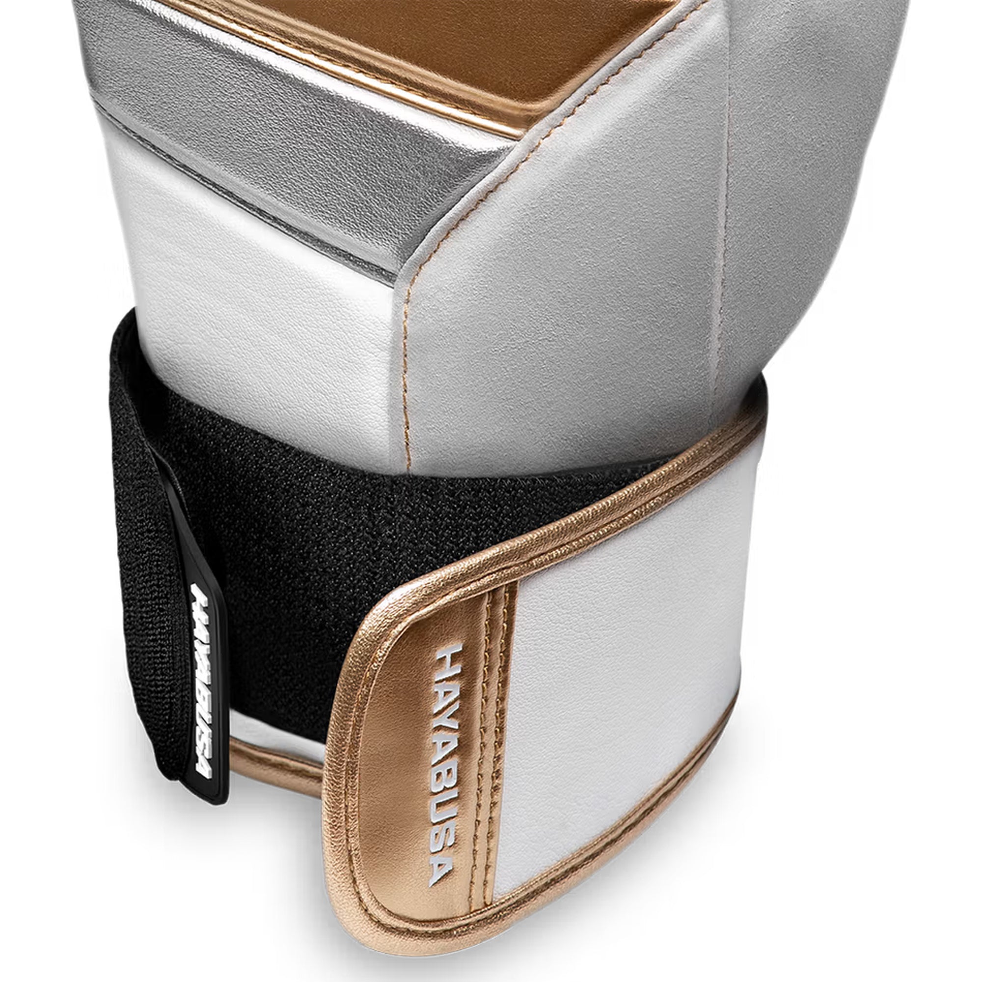 Hayabusa T3 Boxing Gloves – White/Gold | Premium Training Gloves