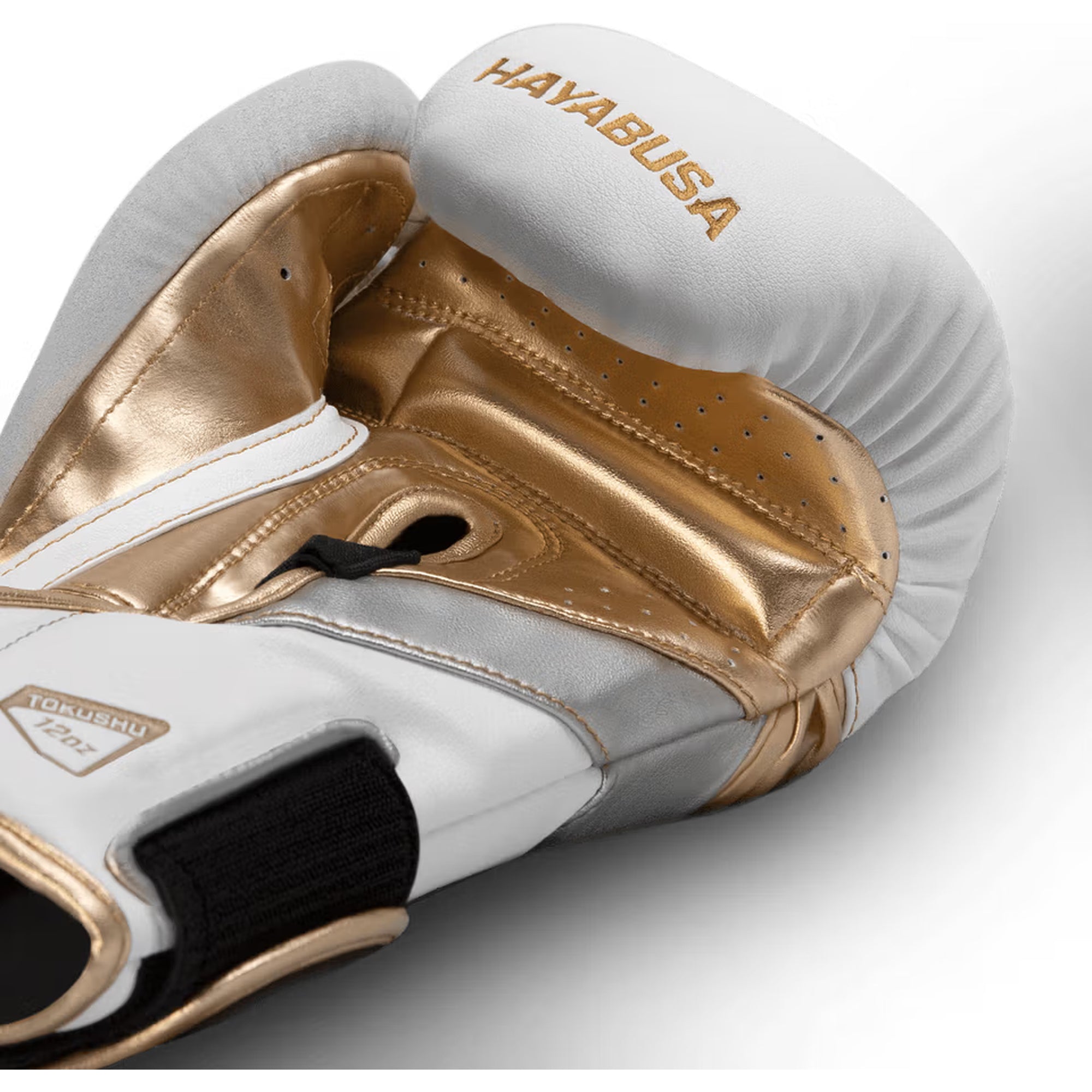Hayabusa T3 Boxing Gloves – White/Gold | Premium Training Gloves