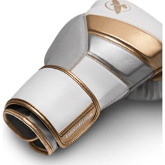 Hayabusa T3 Boxing Gloves – White/Gold | Premium Training Gloves