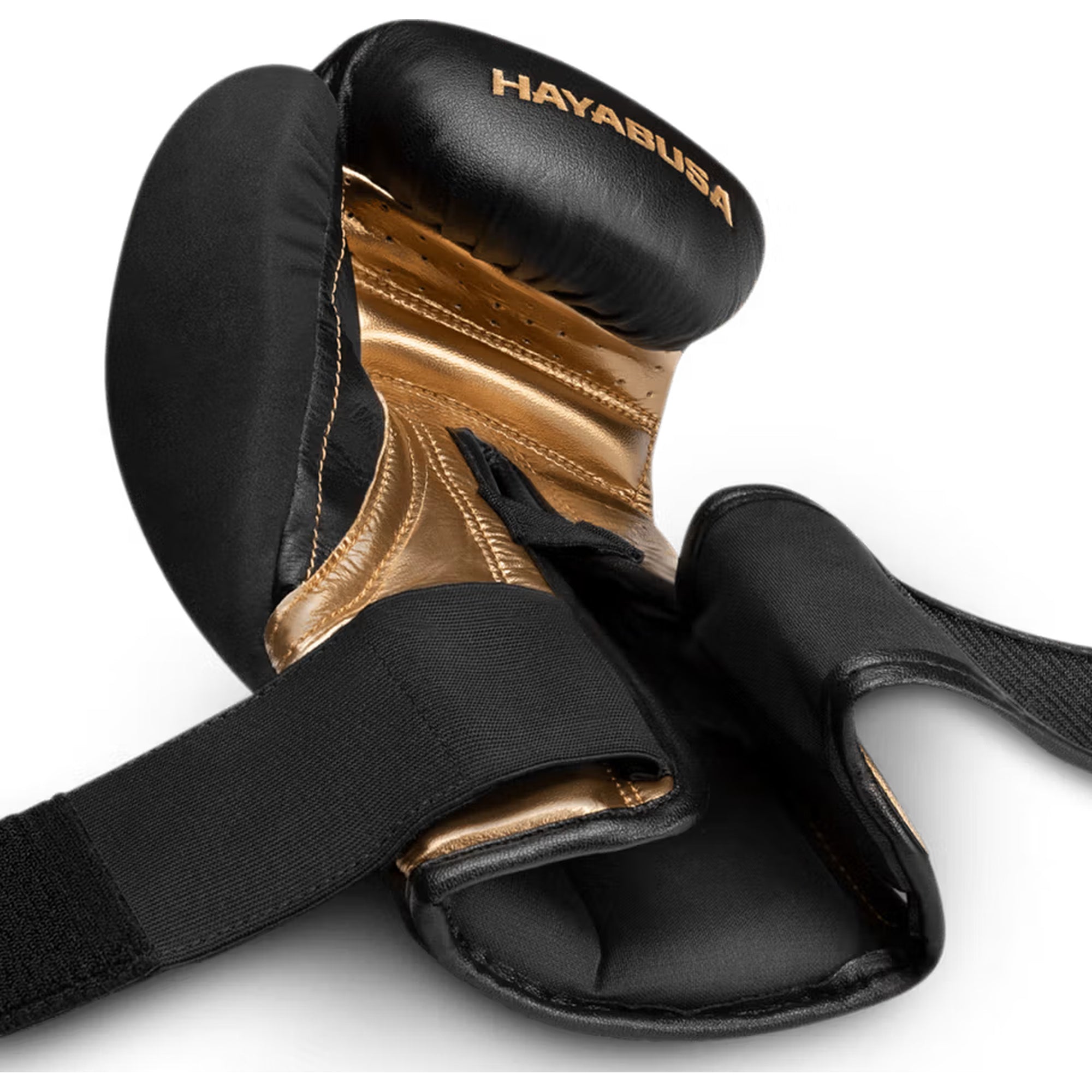 Hayabusa T3 LX Boxing Gloves – Black/Gold | Full-Grain Italian Leather Training Gloves