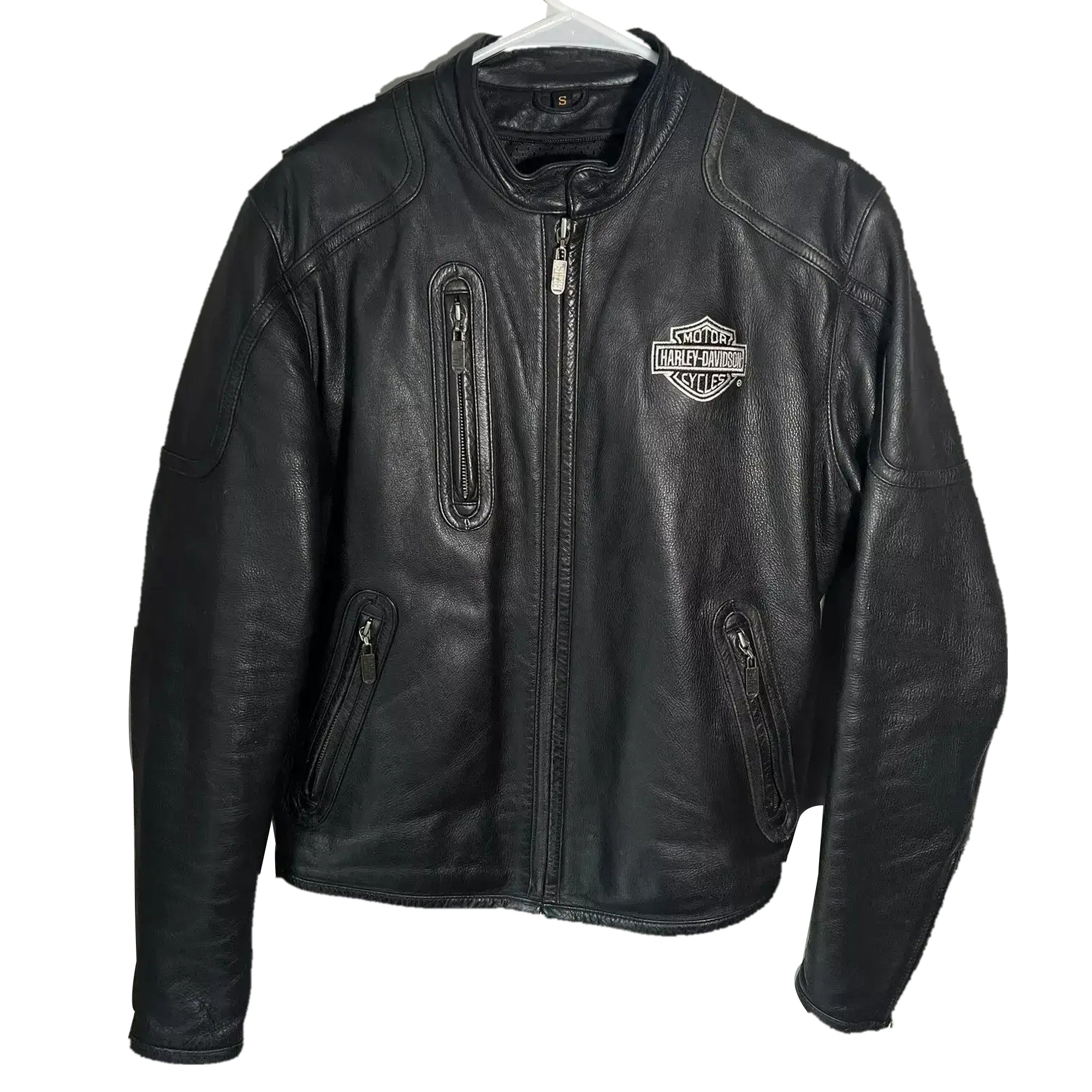 Harley-Davidson Racing Cowhide Leather Jacket – Men's Pre-Owned Motorcycle Jacket