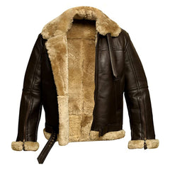 Men's Brown RAF B3 Leather Bomber Jacket – Pilot Flying Style