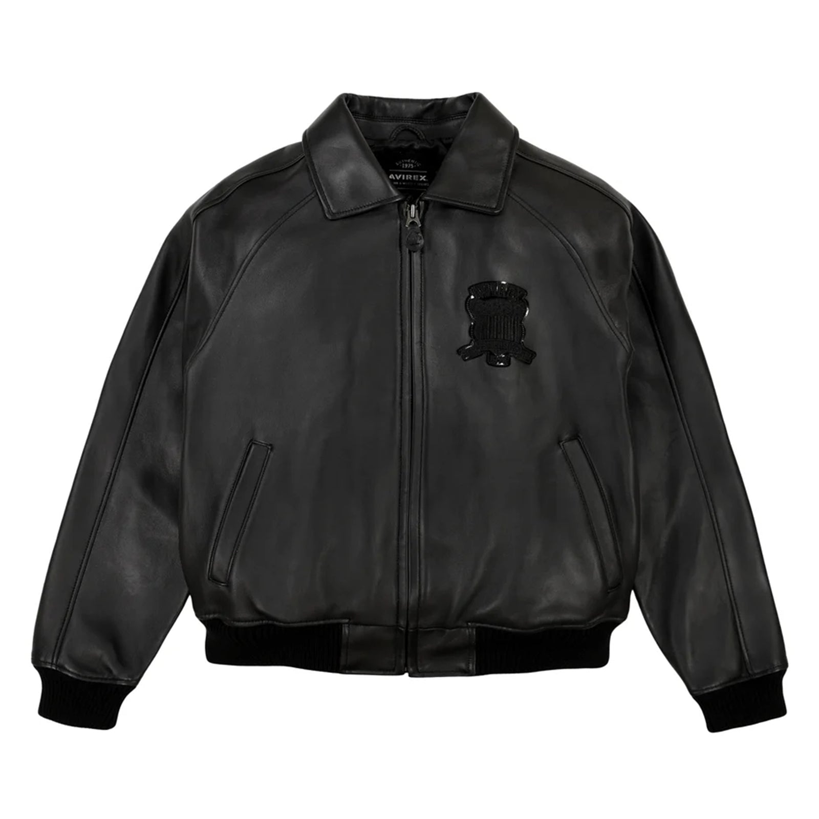 Avirex Iconic Leather Jacket – Men's Black American Flight Jacket