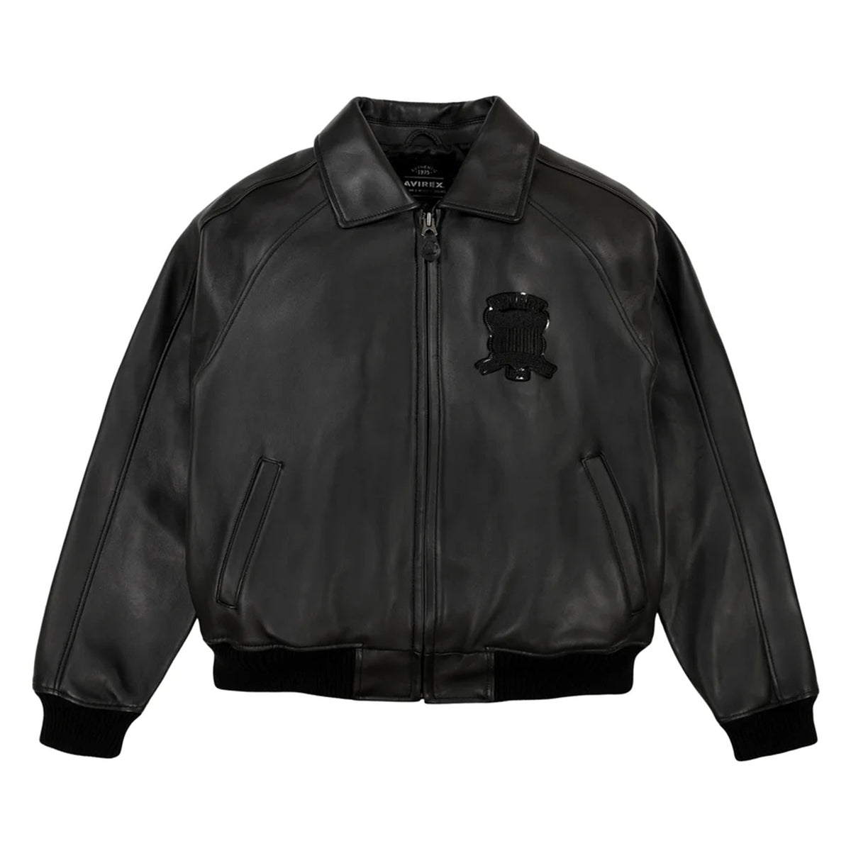 Avirex Iconic Leather Jacket – Men's Black American Flight Jacket