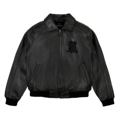 Avirex Iconic Leather Jacket – Men's Black American Flight Jacket