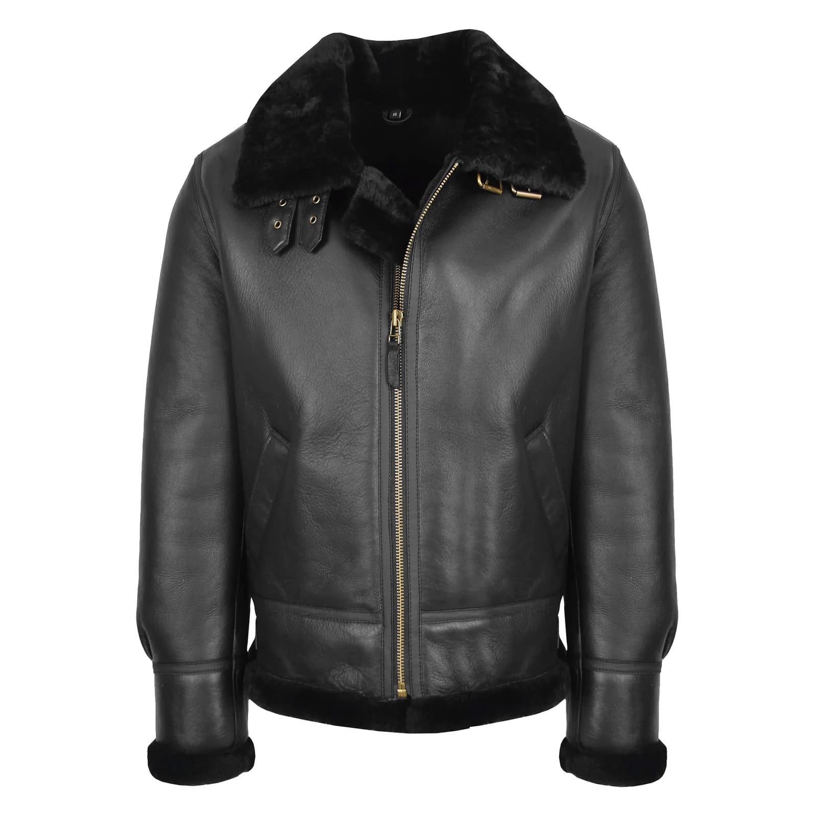 Men's Black B3 Leather Bomber Jacket – Pilot Aviator Style