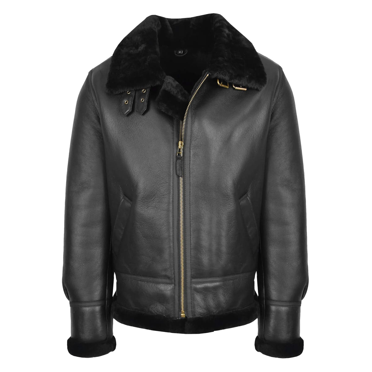 Men's Black B3 Leather Bomber Jacket – Pilot Aviator Style