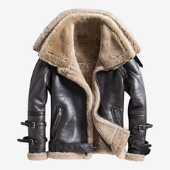 Men's Sheepskin B3 Bomber Jacket – RAF Aviator Pilot Flying Coat