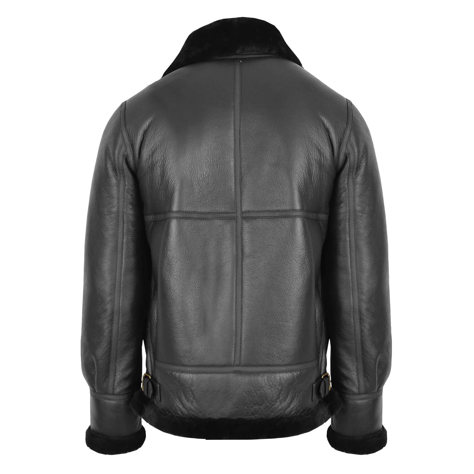Men's Black B3 Leather Bomber Jacket – Pilot Aviator Style