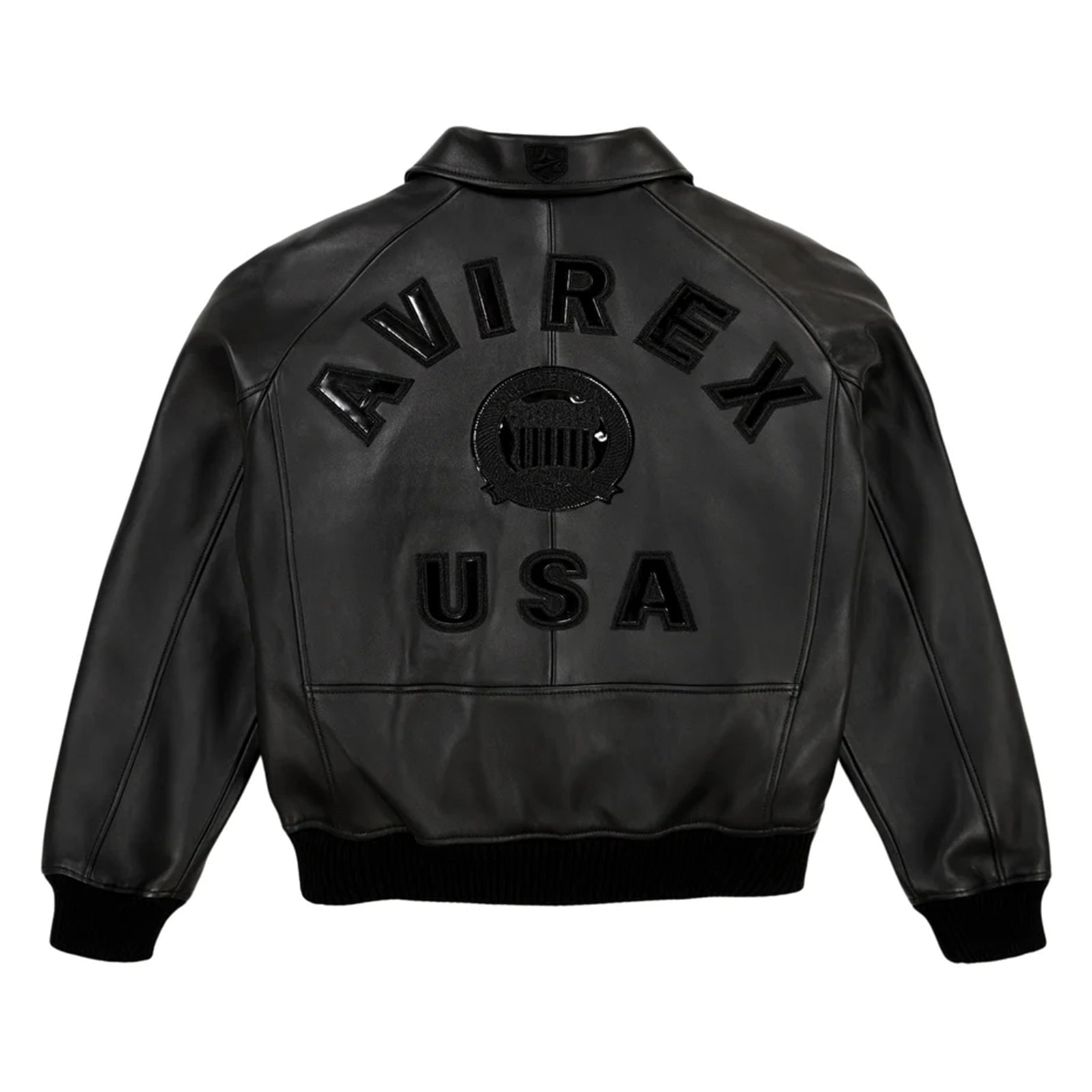 Avirex Iconic Leather Jacket – Men's Black American Flight Jacket