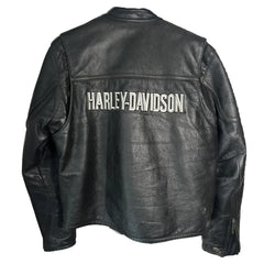 Harley-Davidson Racing Cowhide Leather Jacket – Men's Pre-Owned Motorcycle Jacket