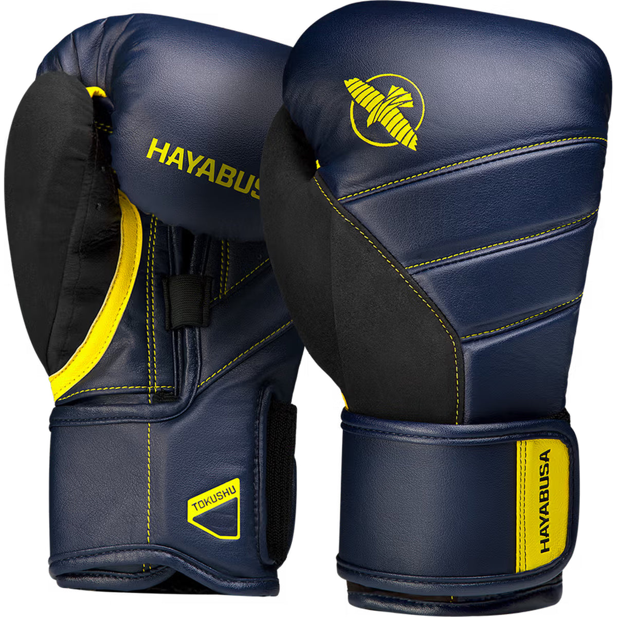 Hayabusa T3 Boxing Gloves – Navy/Yellow | Premium Combat Training Gloves