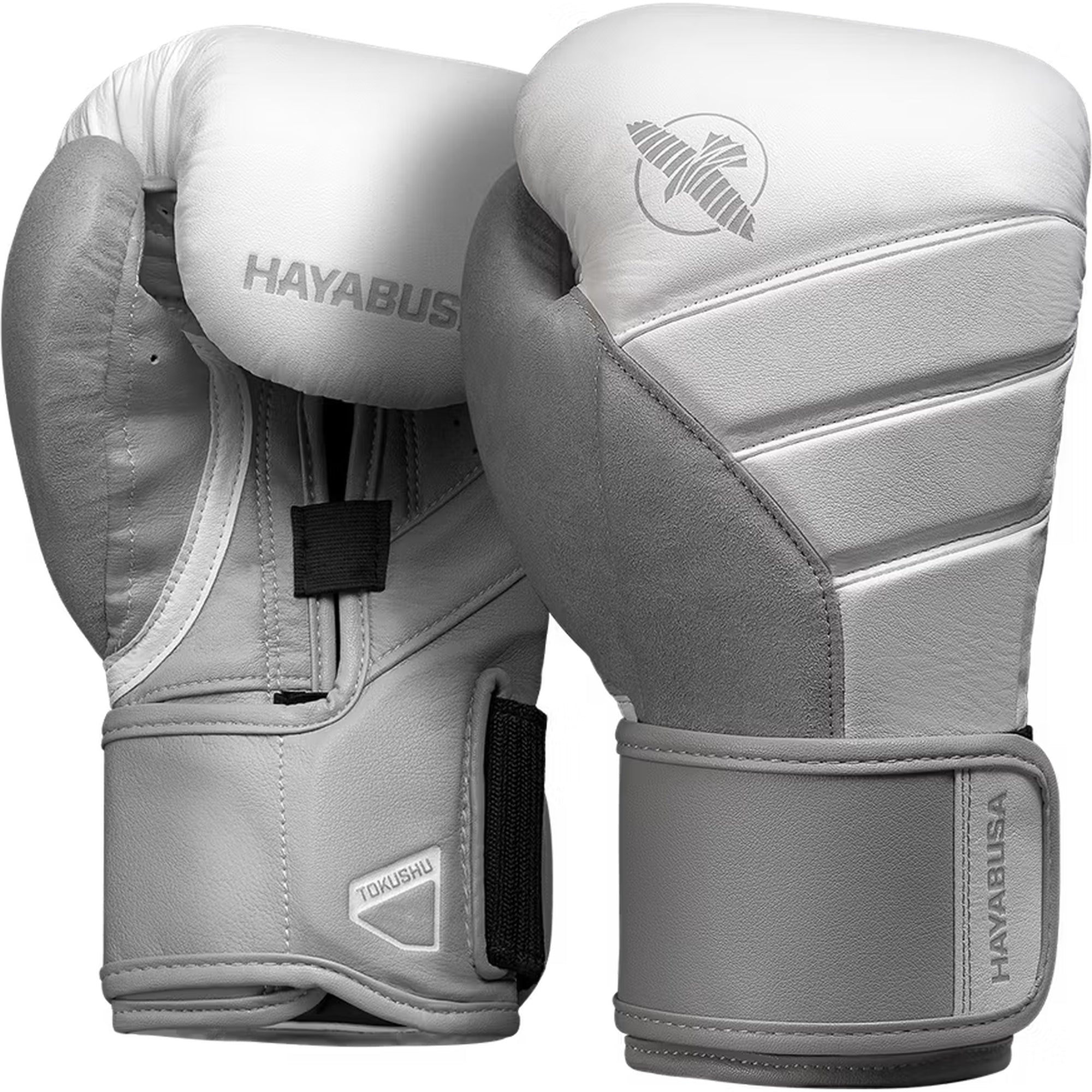 Hayabusa T3 Boxing Gloves – White/Grey | Sleek Premium Training Gloves