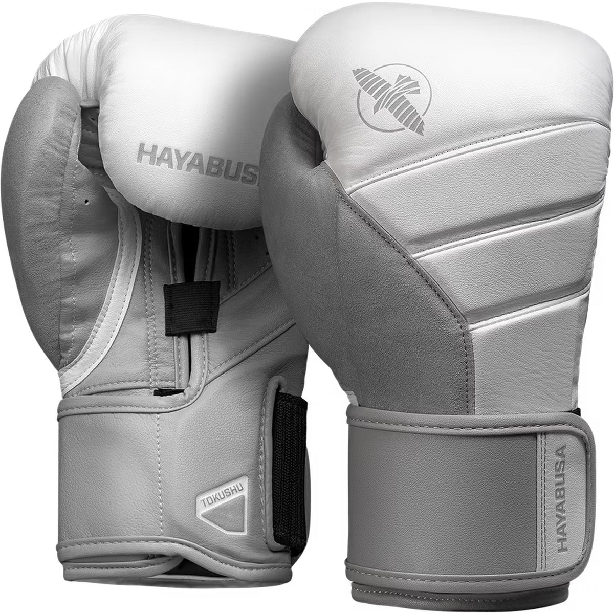 Hayabusa T3 Boxing Gloves – White/Grey | Sleek Premium Training Gloves