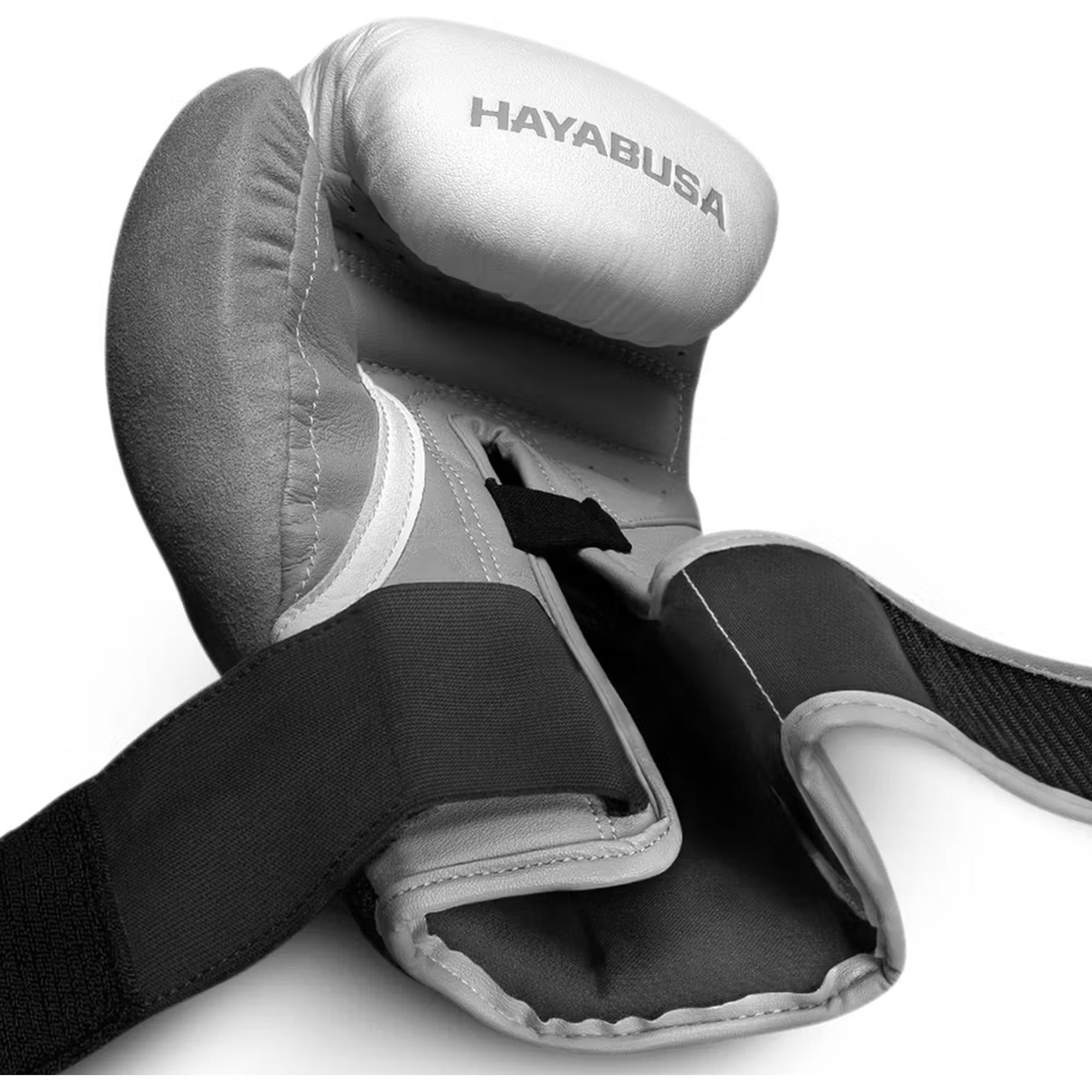 Hayabusa T3 Boxing Gloves – White/Grey | Sleek Premium Training Gloves