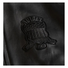 Avirex Iconic Leather Jacket – Men's Black American Flight Jacket