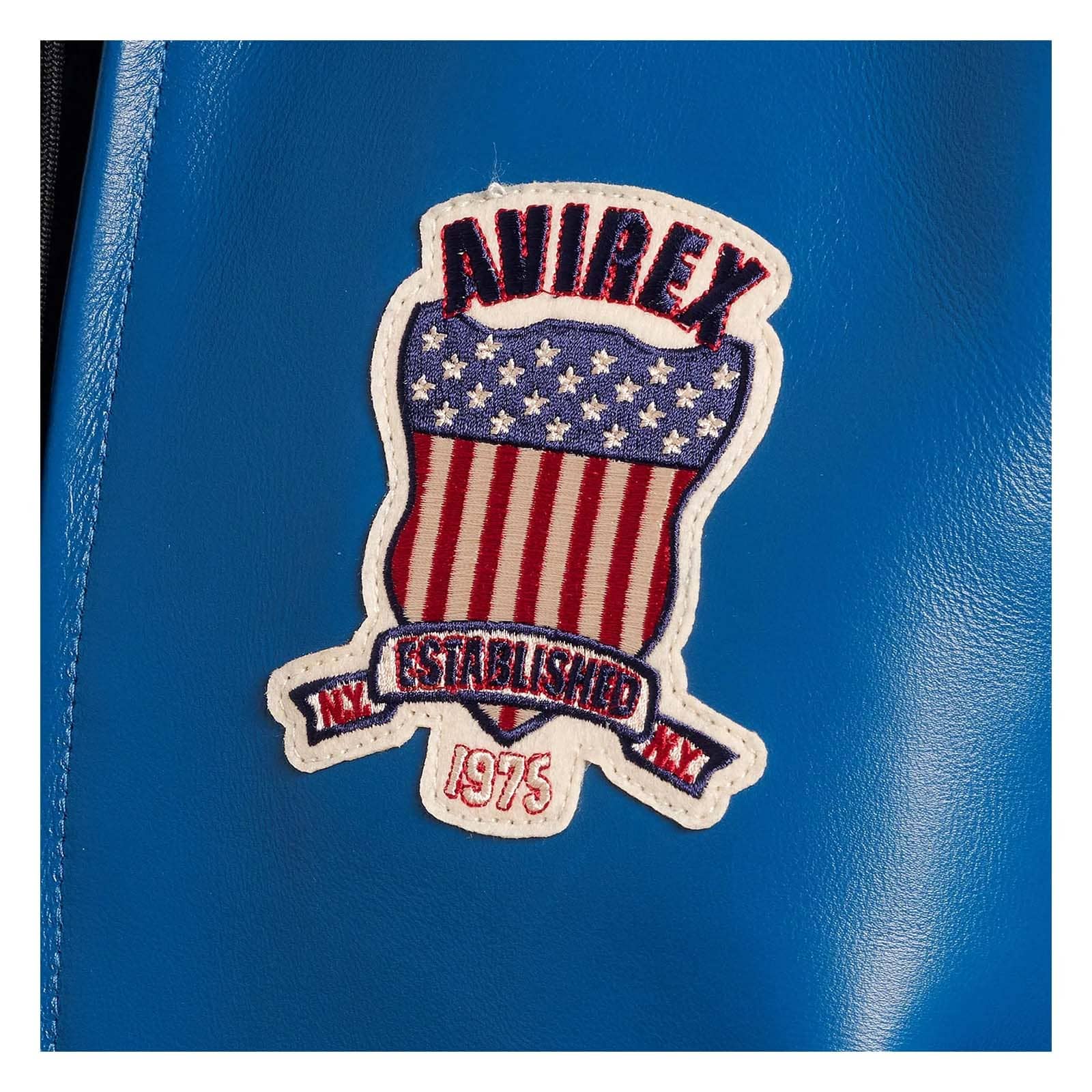 Avirex Dark Blue Leather Bomber Pilot Jacket – Top Quality