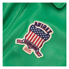 Avirex Green Leather Bomber Jacket – Iconic Aviator Style