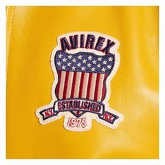 Avirex Yellow Leather Bomber Jacket – Iconic Aviator Style